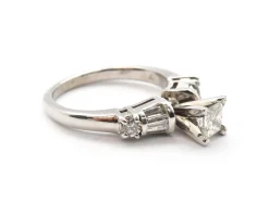 Princess Cut 0.40 Carat Diamond Platinum Engagement Ring