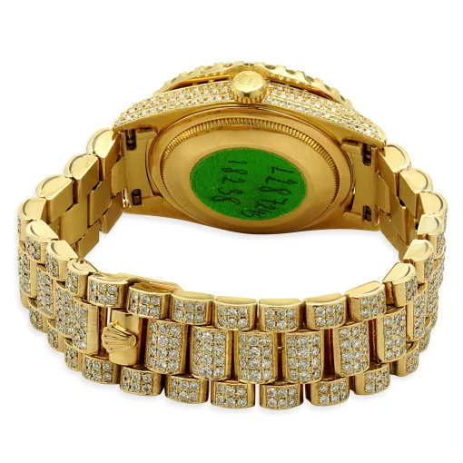 Rolex 18 Karat Yellow Gold Day-Date President Custom Diamond 36mm