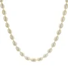 Slane & Slane Sterling Silver Diamond and Potato Pearl Necklace