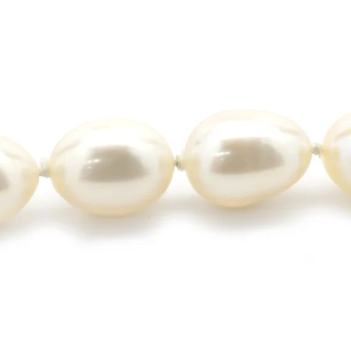 Slane & Slane Sterling Silver Diamond and Potato Pearl Necklace