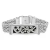 Sterling Silver Three Row Byzantine Style Bracelet