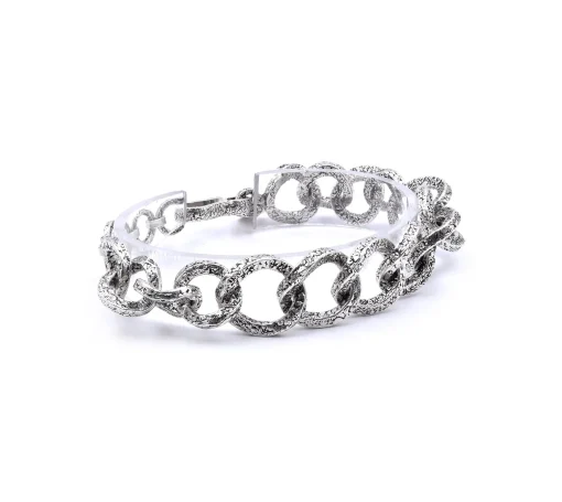 Tanj Sterling Silver Circle Link Bracelet