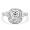 Tiffany & Co. Platinum Cushion Cut Diamond Engagement Ring