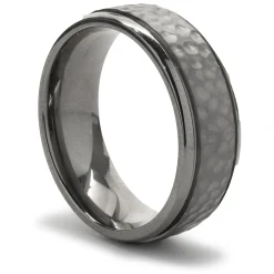 Titanium 8MM Band with Hammered Finish