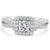 Vera Wang 14 Karat White Gold Round Brilliant Cut Diamond Engagement Ring