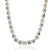 14k White Gold Multi-Colored Diamond Necklace