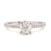 14 Karat White Gold 1.00ct Oval Diamond Engagement Ring