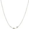 18 Karat White Gold Diamonds By The Yard Station Necklace