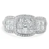 18 Karat White Gold Pave Diamond Engagement Ring