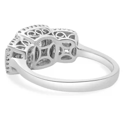 18 Karat White Gold Pave Diamond Engagement Ring