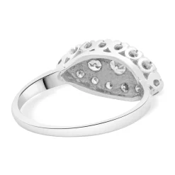 14 Karat White Gold Pave Diamond Vintage Art Deco Ring