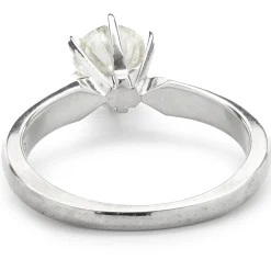 14 Karat White Gold Round Brilliant Diamond Engagement Ring