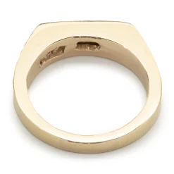 14 Karat Yellow Gold Channel Set Diamond Gents Ring