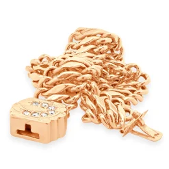 14 Karat Yellow Gold Vintage Victorian Diamond Horseshoe Woven Bracelet