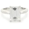 Platinum Emerald Cut Diamond Engagement Ring